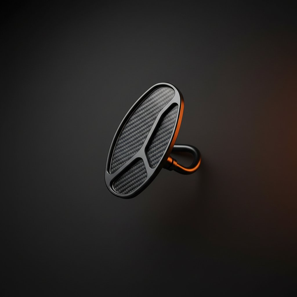 Inverted Alloy CNC Carbon Fiber Oval Mirror