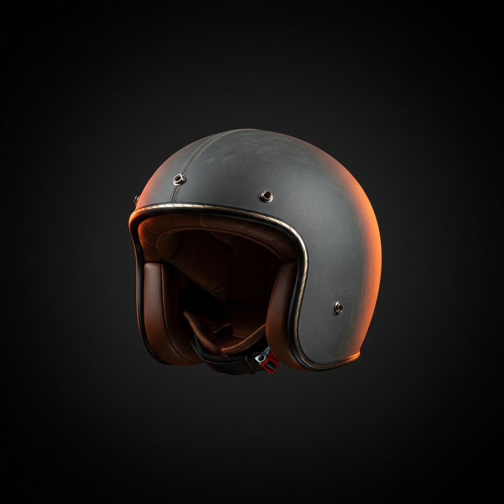 Axor Retro Jet Leather Dull Slate Helmet