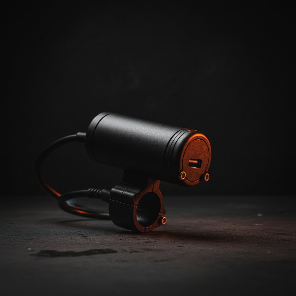 HJG USB Mobile Charger Handle Mount Black